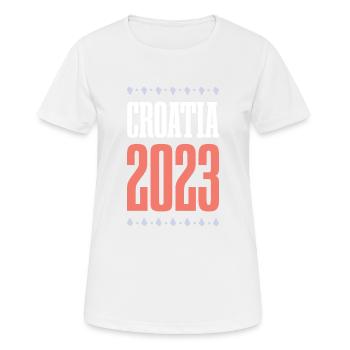 Croatia 2023 - Women's Breathable T-Shirt - white - Front - AI Model Female 172 dark (172cm)