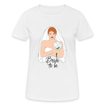 bride to be brown 2 - Women's Breathable T-Shirt - white - Front - AI Model Female 172 dark (172cm)