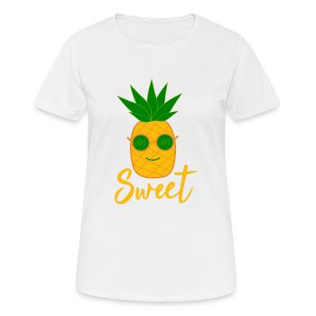 Festival d’été de l’ananas - T-shirt respirant Femme - blanc - Devant - AI Model Female 172 dark (172cm)