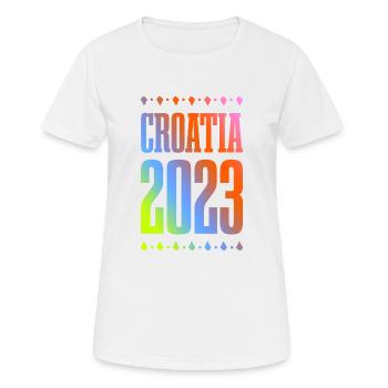 Croatia 2023 - Women's Breathable T-Shirt - white - Front - AI Model Female 172 dark (172cm)