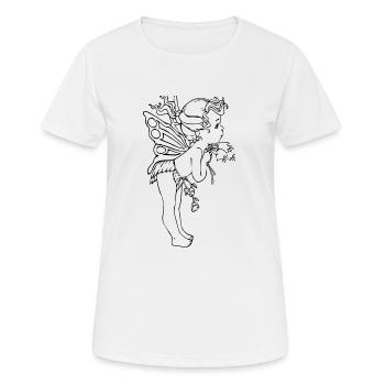 Elfe ange cupidon - T-shirt respirant Femme - blanc - Devant - AI Model Female 172 dark (172cm)