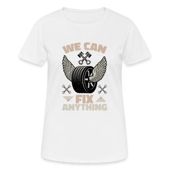 WE CAN FIX ANYTHING - Women's Breathable T-Shirt - white - Front - AI Model Female 172 dark (172cm)