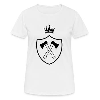 äxte axt wappen - Frauen T-Shirt atmungsaktiv - Weiß - Vorne - AI Model Female 172 dark (172cm)