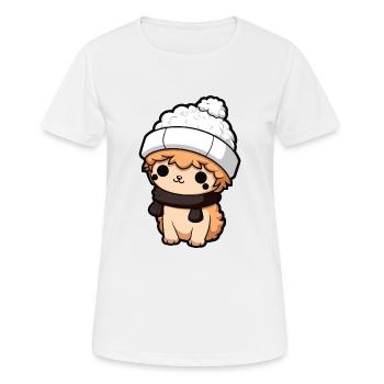 Alpaca Winter Animal Cute Comic - Women's Breathable T-Shirt - white - Front - AI Model Female 172 dark (172cm)