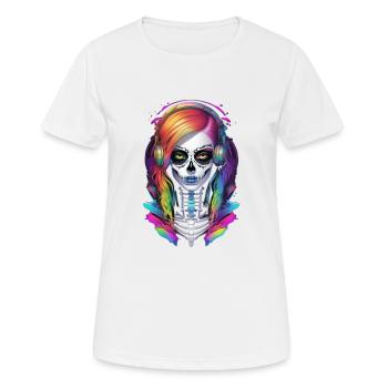 Halloween - Rock & Regenbogen - Frauen T-Shirt atmungsaktiv - Weiß - Vorne - AI Model Female 172 dark (172cm)