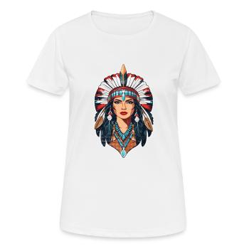Indianer - Indianer - USA - Frauen T-Shirt atmungsaktiv - Weiß - Vorne - AI Model Female 172 dark (172cm)