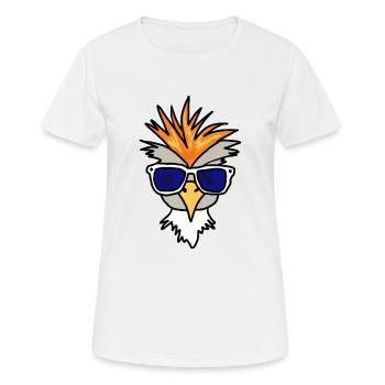 Adler - Frauen T-Shirt atmungsaktiv - Weiß - Vorne - AI Model Female 172 dark (172cm)