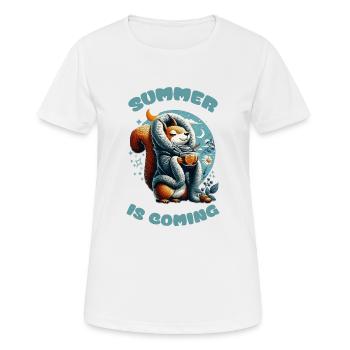 Summer is Coming - Women's Breathable T-Shirt - white - Front - AI Model Female 172 dark (172cm)