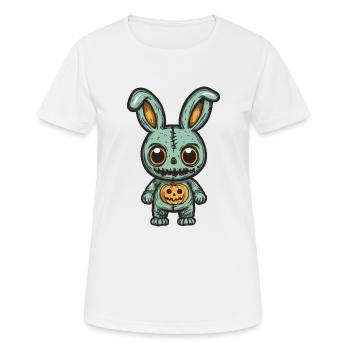 Hase Halloween Lustig Zombie - Frauen T-Shirt atmungsaktiv - Weiß - Vorne - AI Model Female 172 dark (172cm)