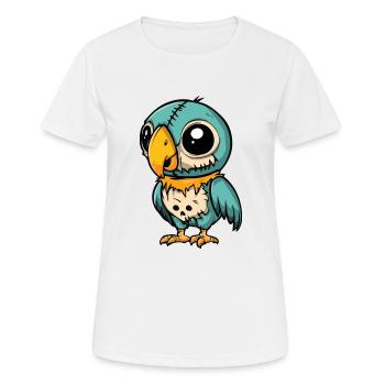 Papagai Halloween Lustig Zombie - Frauen T-Shirt atmungsaktiv - Weiß - Vorne - AI Model Female 172 dark (172cm)