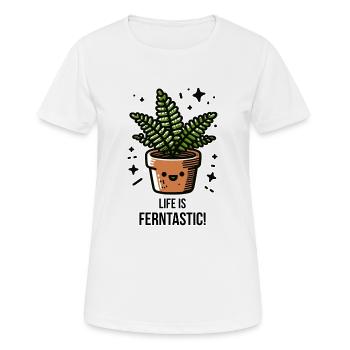 Das Leben ist ferntastisch - Frauen T-Shirt atmungsaktiv - Weiß - Vorne - AI Model Female 172 dark (172cm)
