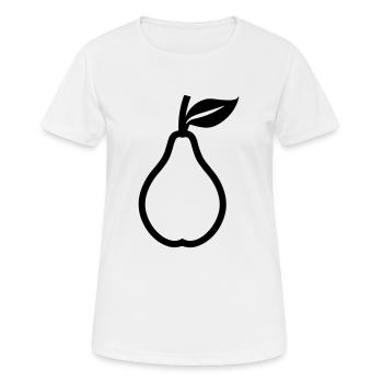 poire - T-shirt respirant Femme - blanc - Devant - AI Model Female 172 dark (172cm)