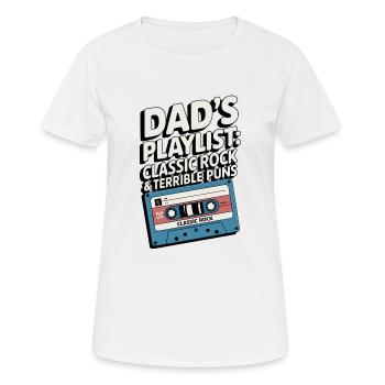 Dad's Playlist - Women's Breathable T-Shirt - white - Front - AI Model Female 172 dark (172cm)