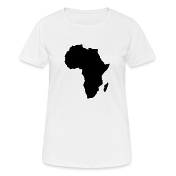 afrika - Frauen T-Shirt atmungsaktiv - Weiß - Vorne - AI Model Female 172 dark (172cm)