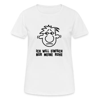 Ich will meine Ruhe - Frauen T-Shirt atmungsaktiv - Weiß - Vorne - AI Model Female 172 dark (172cm)