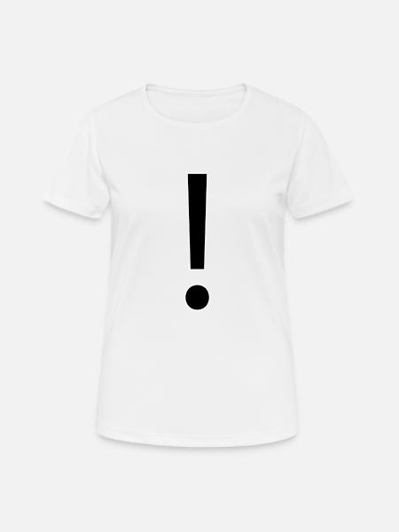 exclamation mark - Women's Breathable T-Shirt - white
