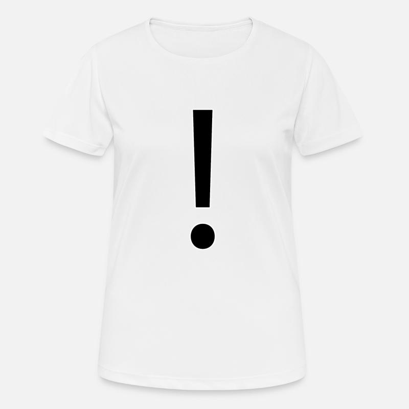 exclamation mark - Women's Breathable T-Shirt - white