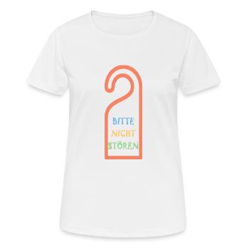 please do not disturb sign - Women's Breathable T-Shirt - white - Front - AI Model Female 172 dark (172cm)