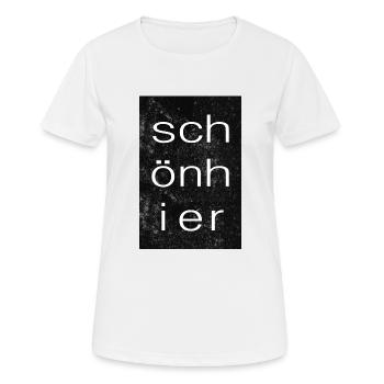 Typographie Poster - T-shirt respirant Femme - blanc - Devant - AI Model Female 172 dark (172cm)