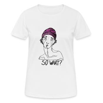 Différent et alors? - T-shirt respirant Femme - blanc - Devant - AI Model Female 172 dark (172cm)