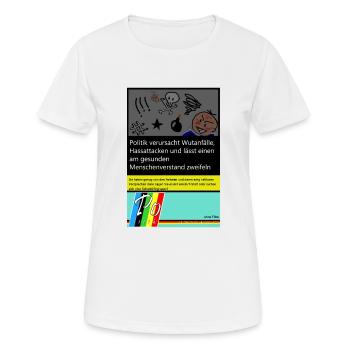 Politik - Frauen T-Shirt atmungsaktiv - Weiß - Vorne - AI Model Female 172 dark (172cm)