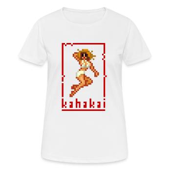 Pixel Pinup Beach - Women's Breathable T-Shirt - white - Front - AI Model Female 172 dark (172cm)