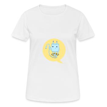 No Energie - Frauen T-Shirt atmungsaktiv - Weiß - Vorne - AI Model Female 172 dark (172cm)