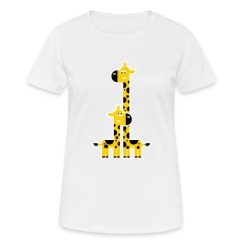 Girafe et girafe - T-shirt respirant Femme - blanc - Devant - AI Model Female 172 dark (172cm)