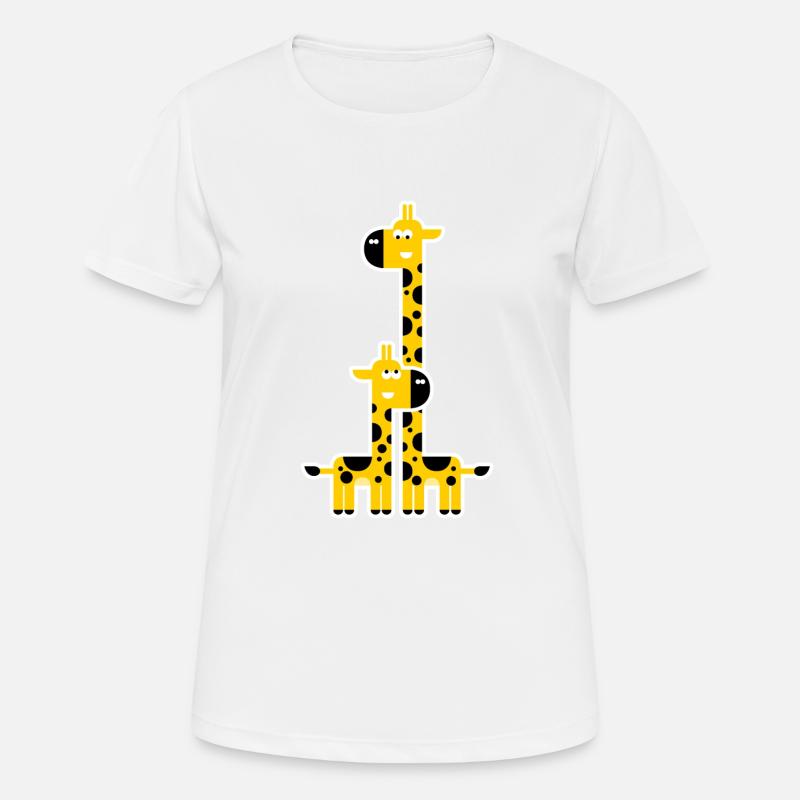 Giraffe and giraffe - Women's Breathable T-Shirt - white