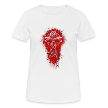 celtic cross - Celtic Cross - Celtic Vikings - Women's Breathable T-Shirt - white - Front - AI Model Female 172 dark (172cm)