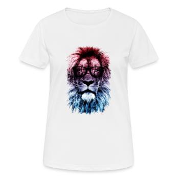 Lion hipster - T-shirt respirant Femme - blanc - Devant - AI Model Female 172 dark (172cm)