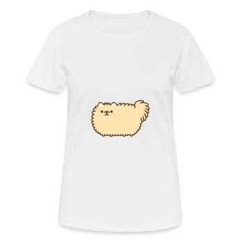 doux chat, chien - T-shirt respirant Femme - blanc - Devant - AI Model Female 172 dark (172cm)