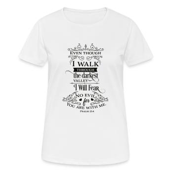 Klamotten mit Sprüchen - Psalm - Geschenkidee - Frauen T-Shirt atmungsaktiv - Weiß - Vorne - AI Model Female 172 dark (172cm)