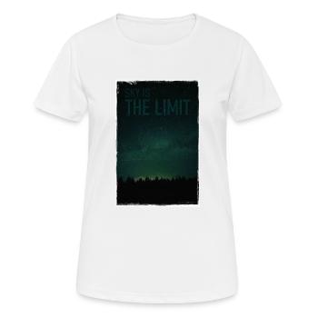 Sky ist das Limit - Frauen T-Shirt atmungsaktiv - Weiß - Vorne - AI Model Female 172 dark (172cm)
