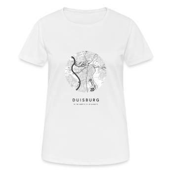 Duisburg NRW map city map city map map - Women's Breathable T-Shirt - white - Front - AI Model Female 172 dark (172cm)