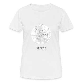 Erfurt Thuringia map city map city map map - Women's Breathable T-Shirt - white - Front - AI Model Female 172 dark (172cm)