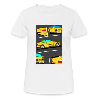 E36 - Frauen T-Shirt atmungsaktiv - Weiß - Vorne - AI Model Female 172 dark (172cm)