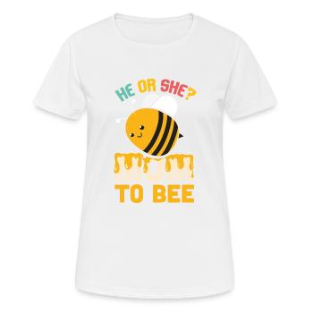 Womens Gender Reveal What Will It Bee Mom To Be - T-shirt respirant Femme - blanc - Devant - AI Model Female 172 dark (172cm)