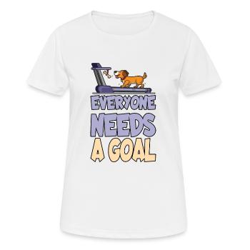Tout le monde a besoin d’un but - T-shirt respirant Femme - blanc - Devant - AI Model Female 172 dark (172cm)