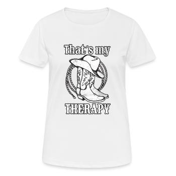 Westernreiten Westernreiterin Pferd Cowgirls Retro - Frauen T-Shirt atmungsaktiv - Weiß - Vorne - AI Model Female 172 dark (172cm)
