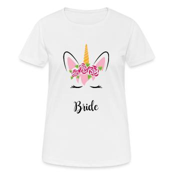 Unicorn bride bacherlorette party hens night - Women's Breathable T-Shirt - white - Front - AI Model Female 172 dark (172cm)