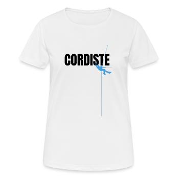 Cordiste - T-shirt respirant Femme - blanc - Devant - AI Model Female 172 dark (172cm)