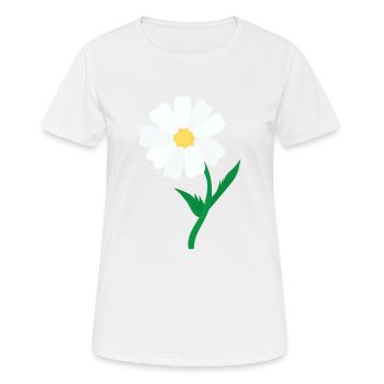 Pâquerette - T-shirt respirant Femme - blanc - Devant - AI Model Female 172 dark (172cm)