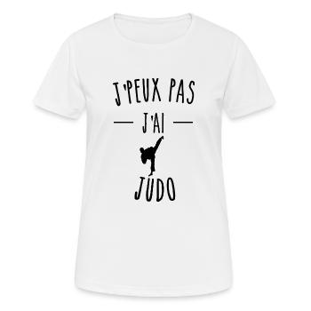 je peux pas j ai judo humour sport - T-shirt respirant Femme - blanc - Devant - AI Model Female 172 dark (172cm)