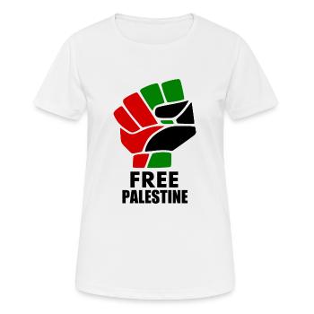 Palestine - T-shirt respirant Femme - blanc - Devant - AI Model Female 172 dark (172cm)