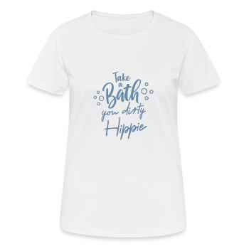 Prenez un bain vous sale hippie cool en disant bain - T-shirt respirant Femme - blanc - Devant - AI Model Female 172 dark (172cm)
