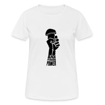 Schwarzer Perigord Power - Frauen T-Shirt atmungsaktiv - Weiß - Vorne - AI Model Female 172 dark (172cm)