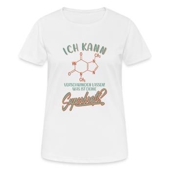 Schokolade Spruch Formel - Naschkatze Chemie Kakao - Frauen T-Shirt atmungsaktiv - Weiß - Vorne - AI Model Female 172 dark (172cm)