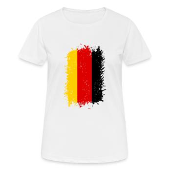 Allemagne - T-shirt respirant Femme - blanc - Devant - AI Model Female 172 dark (172cm)