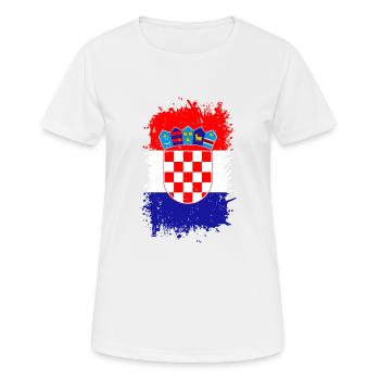 Kroatien - Frauen T-Shirt atmungsaktiv - Weiß - Vorne - AI Model Female 172 dark (172cm)